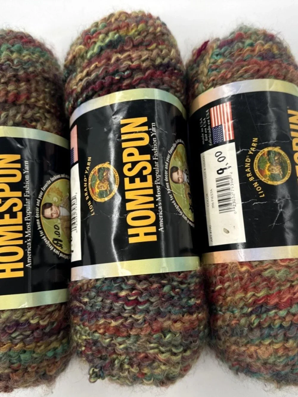 Lion Brand Homespun Yarn Fiesta Lot of 3 Same Color 6 oz 185 yds Each Skein NEW - Picture 11 of 11